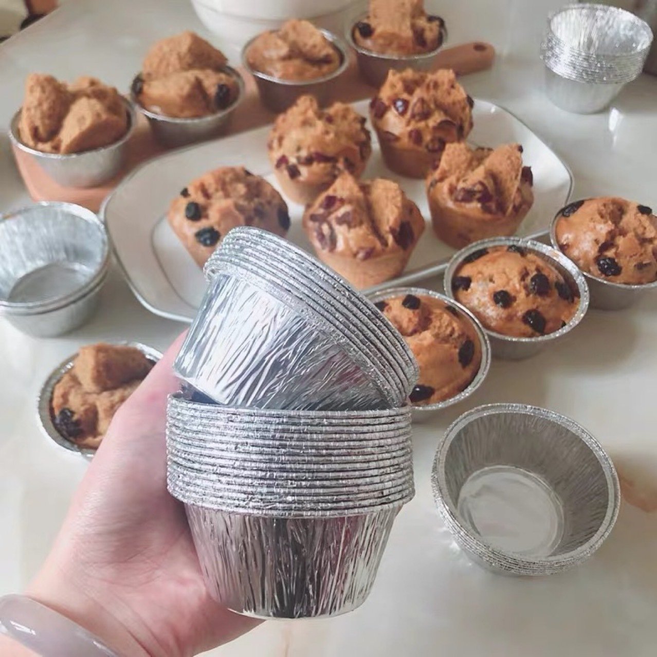 Disposable tin foil egg tart cup pudding cup